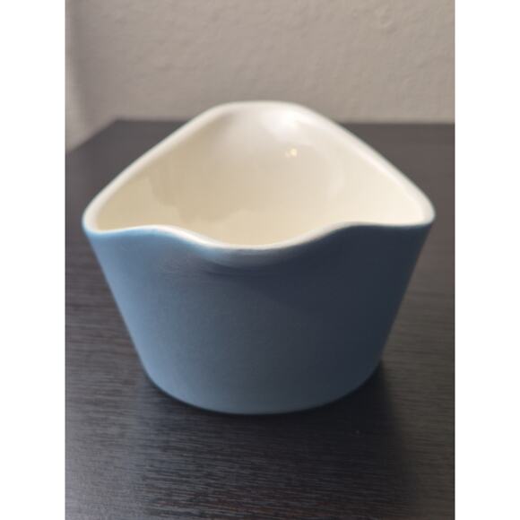 Marcrest Swiss Alpine Gravy Boat and Butter Dish Plate Blue 1950s Mid-Century - Picture 5 of 10